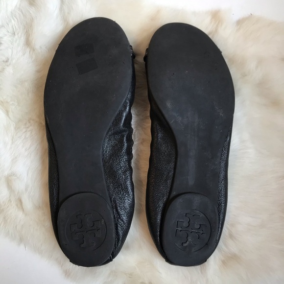 Tory Burch Ballet Flat Cap Toe Black 7.5 M - Picture 7 of 11